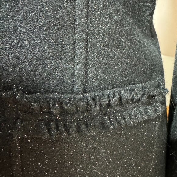 Talbots Black Jacket Blazer – 2Petite, Elegant Design Silver Metallic Thread - Picture 7 of 13